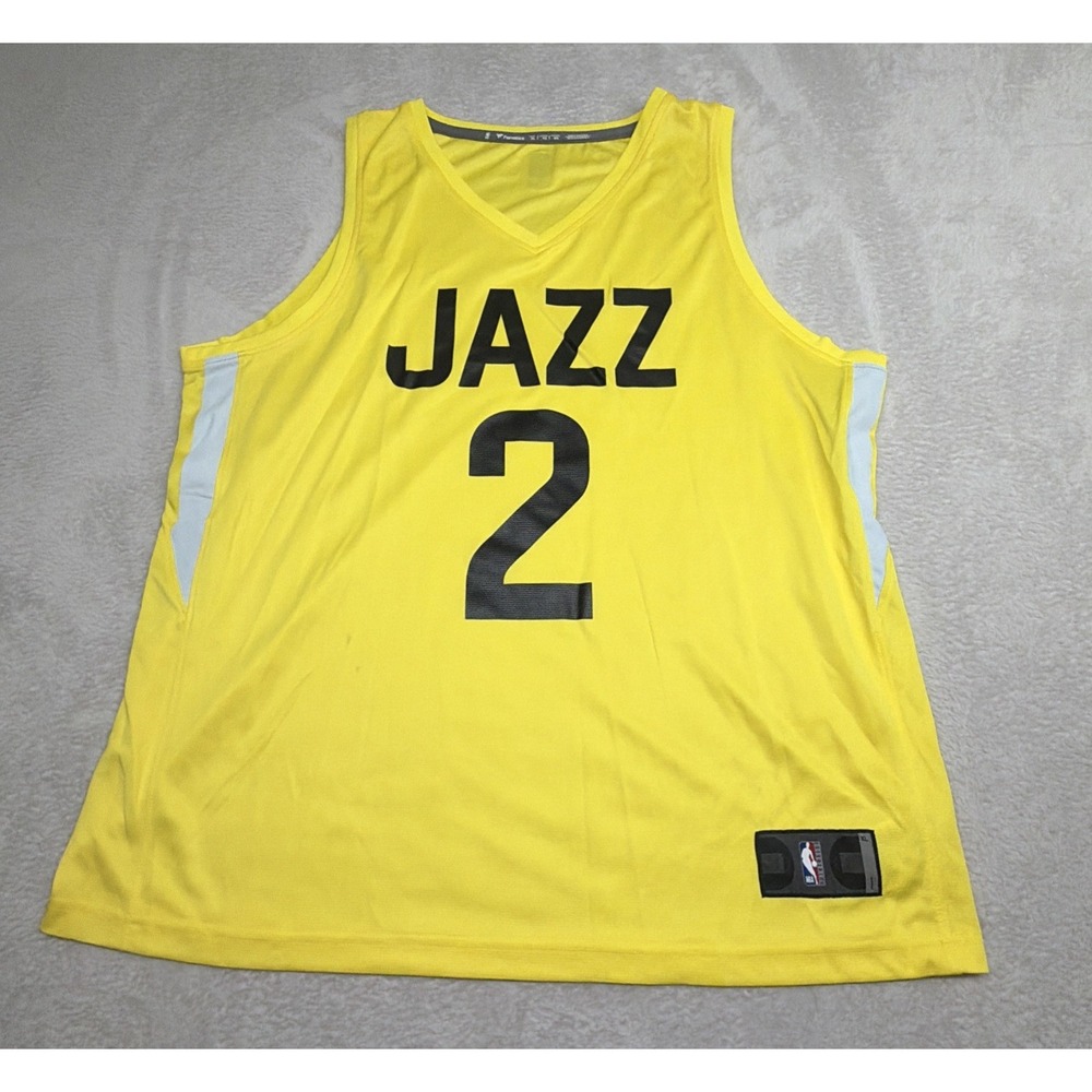 Fanatics Utah Jazz Icon Edition Bright Yellow Jersey #2 Men's Sz XL Authentic